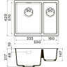Мойка OMOIKIRI KATA 55-2-U-CA Artgranit/карамель 4993385